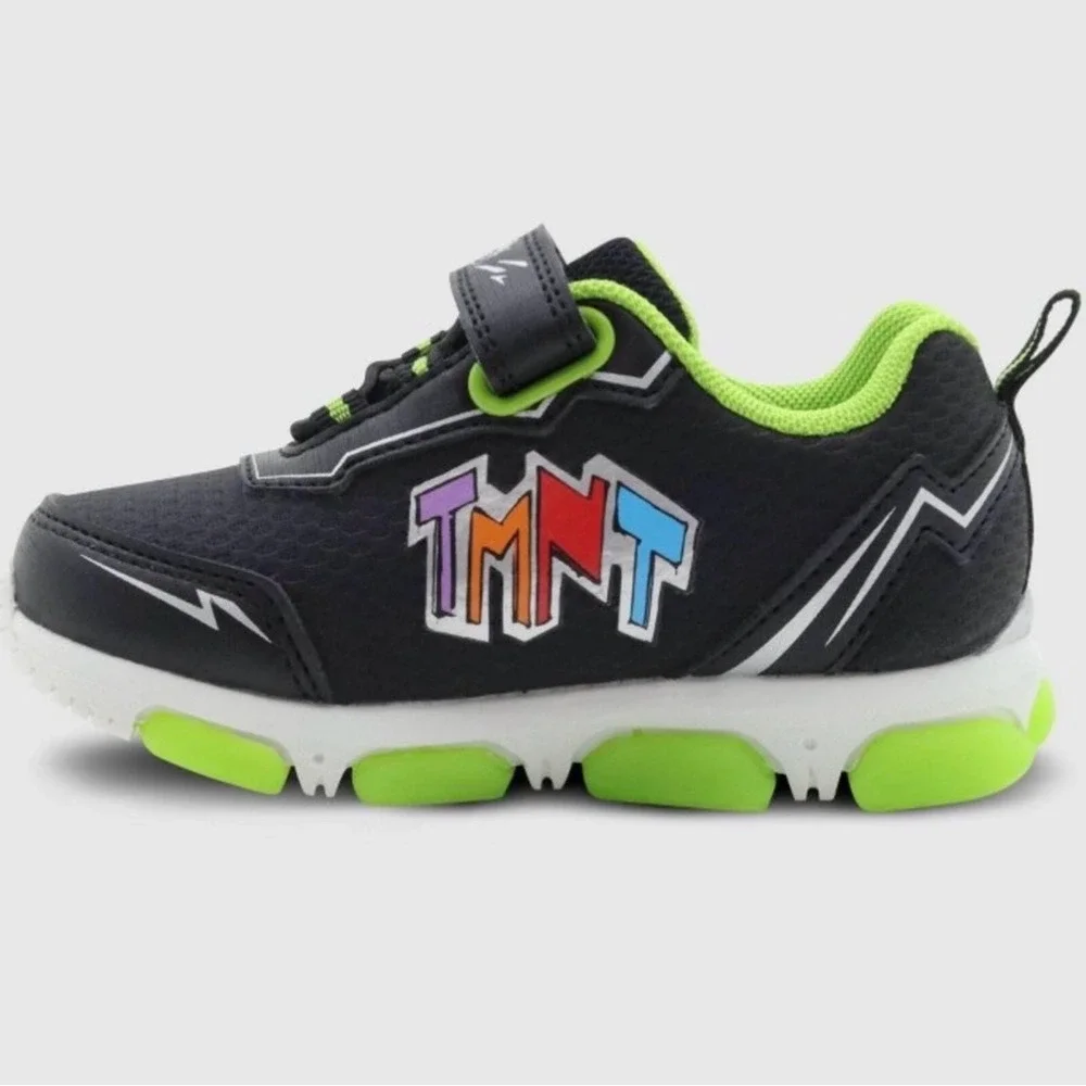 Toddler Boy TMNT Light-Up Sneakers Black Size 7 New With Tags